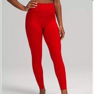 Red Lululemon aligns size 4